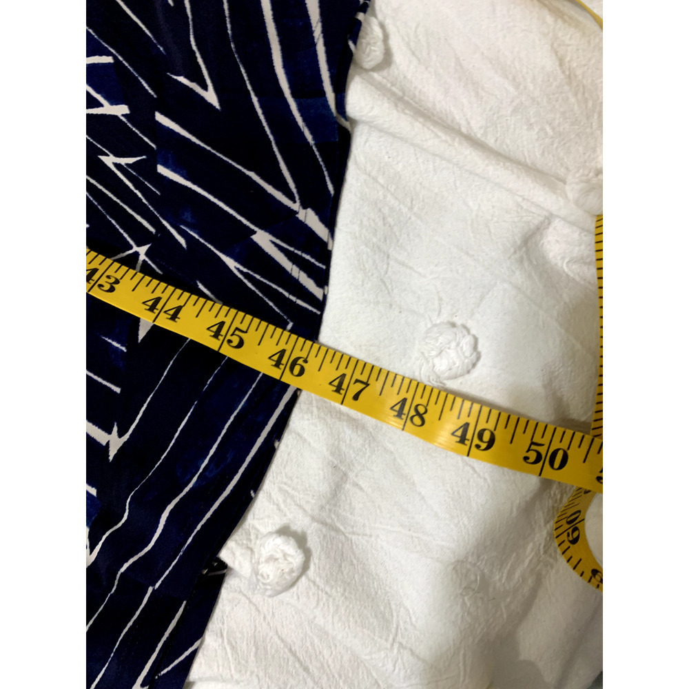 RALPH RL LAUREN NAVY BLUE JERSY STRIPED Abstract Fit N Flare DRESS SIZE 6 CAREER - Picture 7 of 10